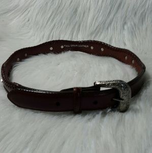 Detailed Leather Belt